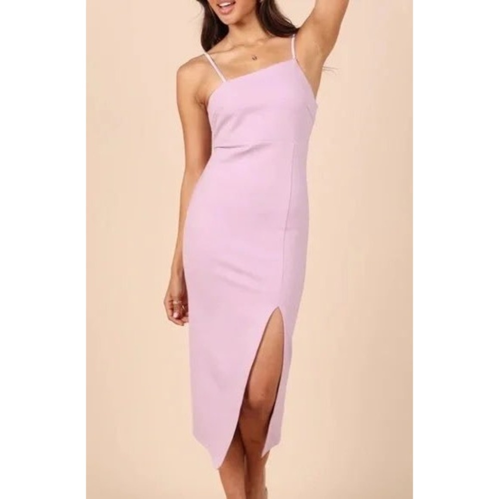 Petal + Pup Dress Women 10 Purple Asymmetric Zahra Midi Slit Preppy‎ Party